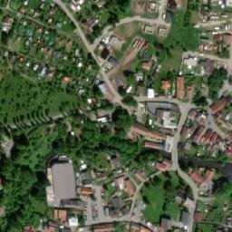 Satellite imagery of [Třebechovice pod Orebem] factory chimney, CZ