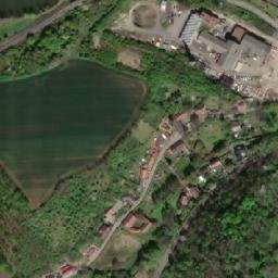 Satellite imagery of [Zákolany] enemy sugar factory chimney, CZ