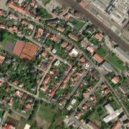 Satellite imagery of [Libčice nad Vltavou] evangelic church t., CZ
