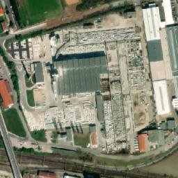 Satellite imagery of [Lysá nad Labem] factory chimney, CZ