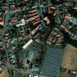 Satellite imagery of [Mutějovice] church t., CZ