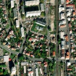 Satellite imagery of [Nymburk] heating plant chimney, CZ