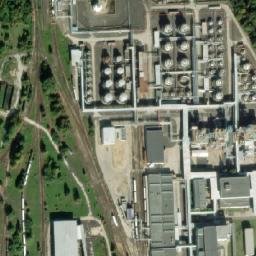 Satellite imagery of Large chimney of Sokolov Hexion Speciality Chemicals Work, CZ
