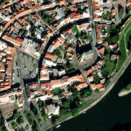 Satellite imagery of Sv.Jilji [Nymburk] church t., CZ