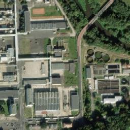 Satellite imagery of Large chimney of Sokolov Hexion Speciality Chemicals Work, CZ