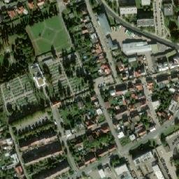 Satellite imagery of [Nymburk] heating plant chimney, CZ