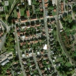 Satellite imagery of [Nymburk] heating plant chimney, CZ