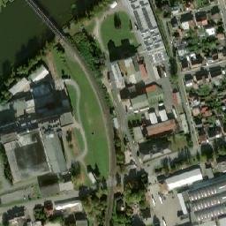 Satellite imagery of [Nymburk] factory chimney, CZ