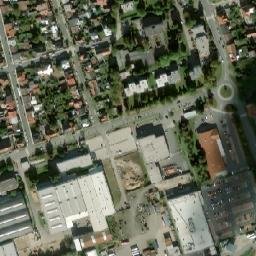 Satellite imagery of [Nymburk] factory chimney, CZ