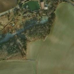 Satellite imagery of [Lázně Toušeň] former sugar factory chimney, CZ