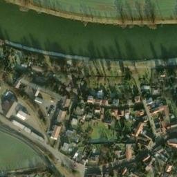 Satellite imagery of [Lázně Toušeň] former sugar factory chimney, CZ