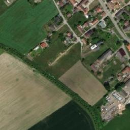 Satellite imagery of [Praskačka] church t., CZ
