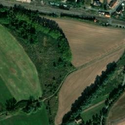 Satellite imagery of sv.Gothard [Krupá] church t., CZ