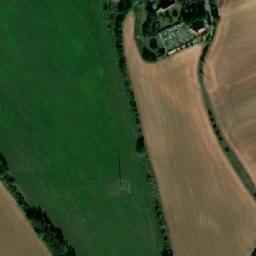 Satellite imagery of sv.Gothard [Krupá] church t., CZ