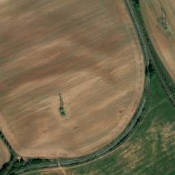 Satellite imagery of sv.Gothard [Krupá] church t., CZ