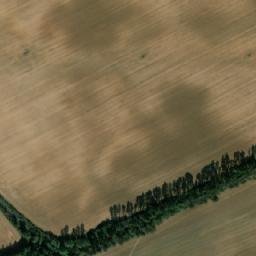 Satellite imagery of sv.Gothard [Krupá] church t., CZ