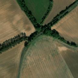 Satellite imagery of sv.Gothard [Krupá] church t., CZ