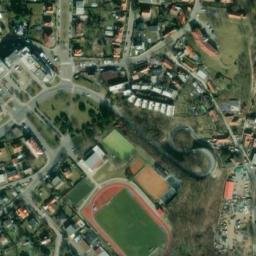 Satellite imagery of [Roztoky u Prahy] heating plant chimney, CZ