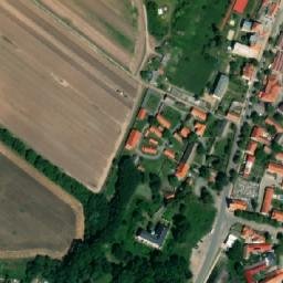 Satellite imagery of [Přerov nad Labem] church t., CZ