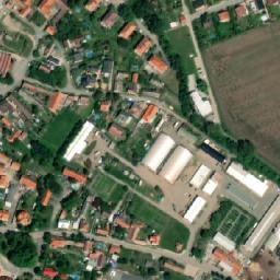 Satellite imagery of [Přerov nad Labem] church t., CZ