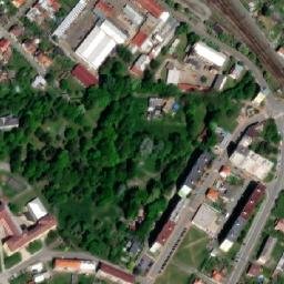 Satellite imagery of [Týniště nad Orlicí] old water outlook t., CZ