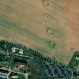 Satellite imagery of [Kolešovice] cemetry curch t., CZ