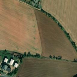 Satellite imagery of [Kolešovice] cemetry curch t., CZ