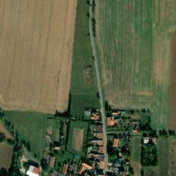 Satellite imagery of [Kolešovice] cemetry curch t., CZ