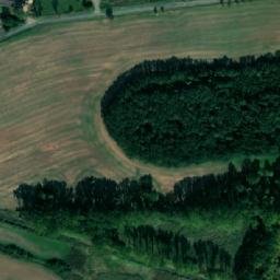 Satellite imagery of [Kolešovice] cemetry curch t., CZ