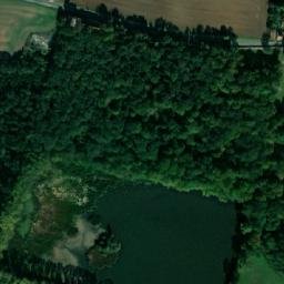 Satellite imagery of [Kolešovice] cemetry curch t., CZ