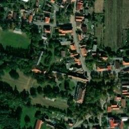 Satellite imagery of [Kolešovice] cemetry curch t., CZ