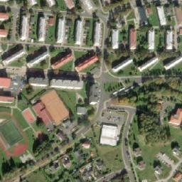 Satellite imagery of [Horní Slavkov] heating plant chimney, CZ