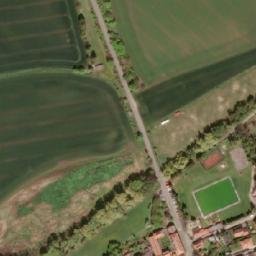 Satellite imagery of [Středokluky] church t., CZ