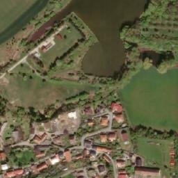 Satellite imagery of [Středokluky] church t., CZ