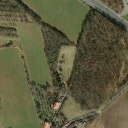 Satellite imagery of [Středokluky] church t., CZ