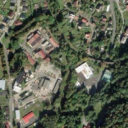Satellite imagery of [Horní Slavkov] heating plant chimney, CZ