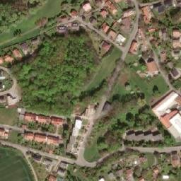 Satellite imagery of [Středokluky] church t., CZ
