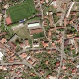 Satellite imagery of [Středokluky] church t., CZ