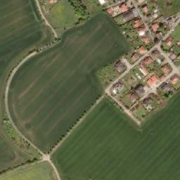 Satellite imagery of [Středokluky] church t., CZ