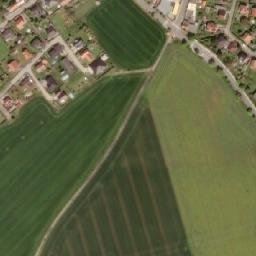 Satellite imagery of [Středokluky] church t., CZ