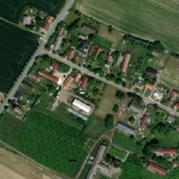 Satellite imagery of [Podůlšany] church t., CZ