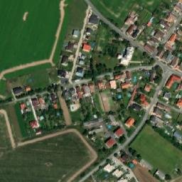Satellite imagery of [Vyšehořovice] church t., CZ