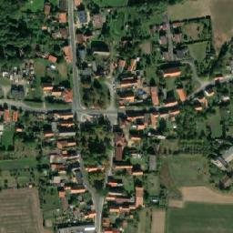 Satellite imagery of [Oráčov] evang. church t., CZ