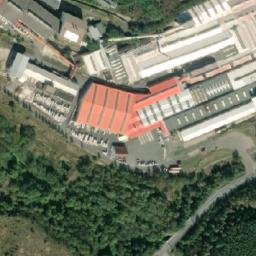 Satellite imagery of Rako I [Rakovník] ceramic factory chimney, CZ