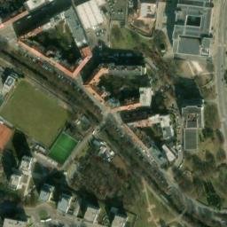 Satellite imagery of [Praha-Vysočany] old sugar factory chimney, CZ