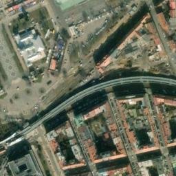 Satellite imagery of Husův sbor [Praha-Holešovice] church t., CZ
