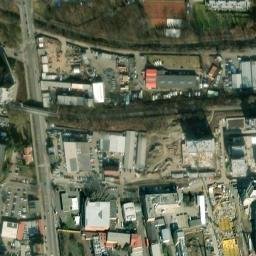 Satellite imagery of [Praha-Vysočany] factory chimney, CZ
