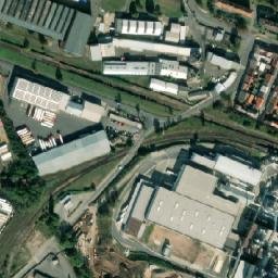 Satellite imagery of Rakona [Rakovník] factory chimney, CZ