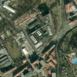 Satellite imagery of Vanepformer textil [Praha-Libeň] factory chimney, CZ