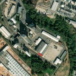 Satellite imagery of Rakona [Rakovník] factory chimney, CZ